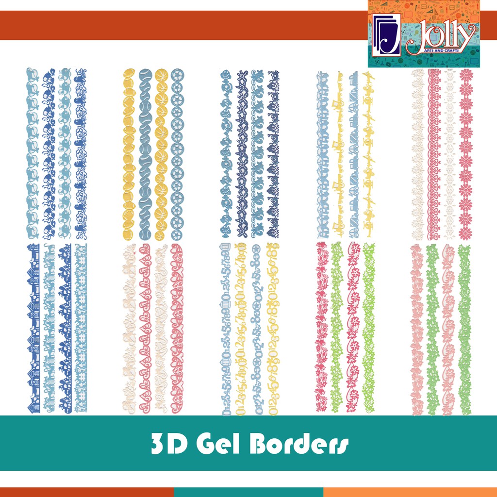 3D Border Gel Stickers for Scrapbook Rubber Sticker Border | Shopee ...