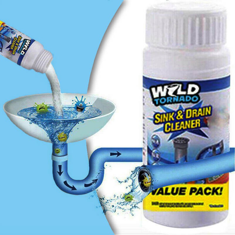 HLWild Tornado Powerful Sink and Drain Cleaner for Kitchen Toilet Pipe