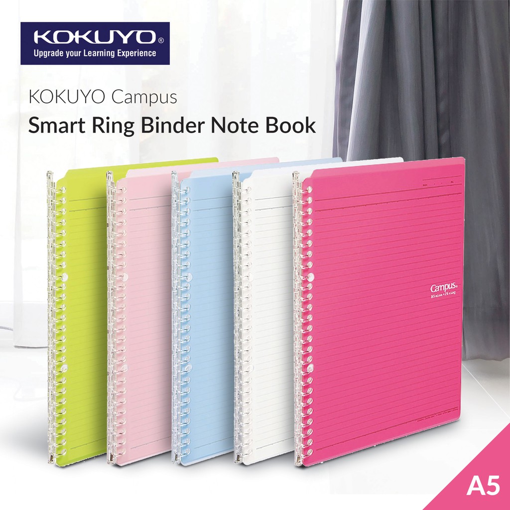 Kokuyo Campus Smart Ring A5 25 Sheets Binder Refillable Notebook RU ...