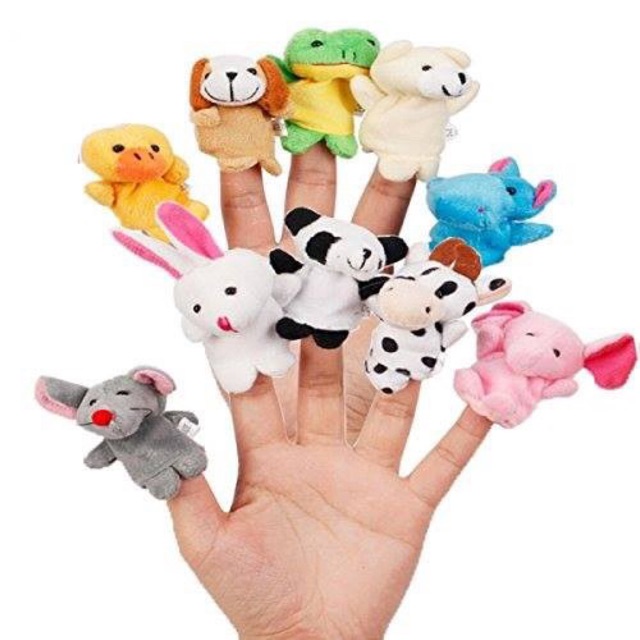 10 pcs animal finger puppets dolls finger stuff toys | Shopee Philippines