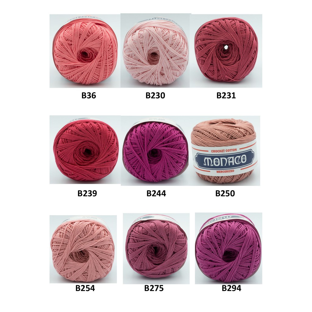 3 Ply Monaco Mercerized Cotton Crochet Thread Part 3 Shopee Philippines