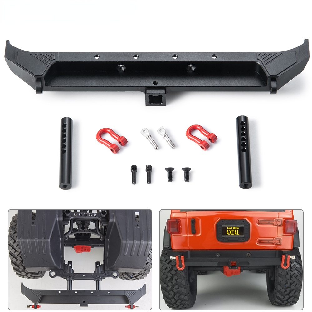 Metal Rear Bumper with D-rings for 1/10 RC Crawler Car Axial SCX10 III ...