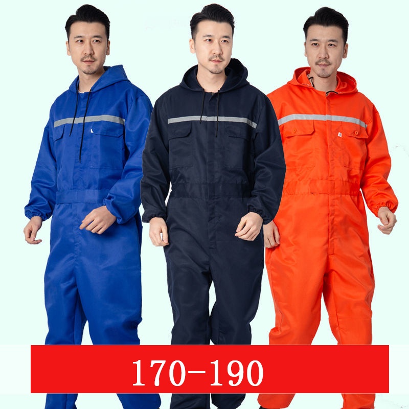 PPE Safety Jumpsuit Jacket Hoodie Work Reflector Coverall Reflective