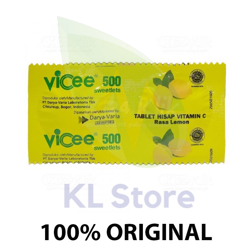 VICEE LEMON FLAVOR SWEETLETS 2 TABLETS 500MG VITAMIN C VITACIMIN VITC ...