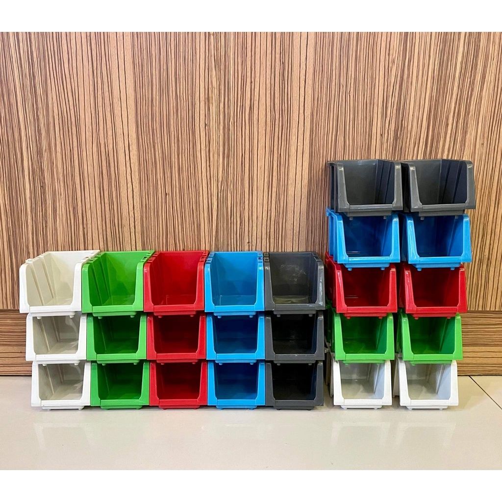 Plastic #350 Stackable Bin Box Storage Organizer Supplies Tools ...