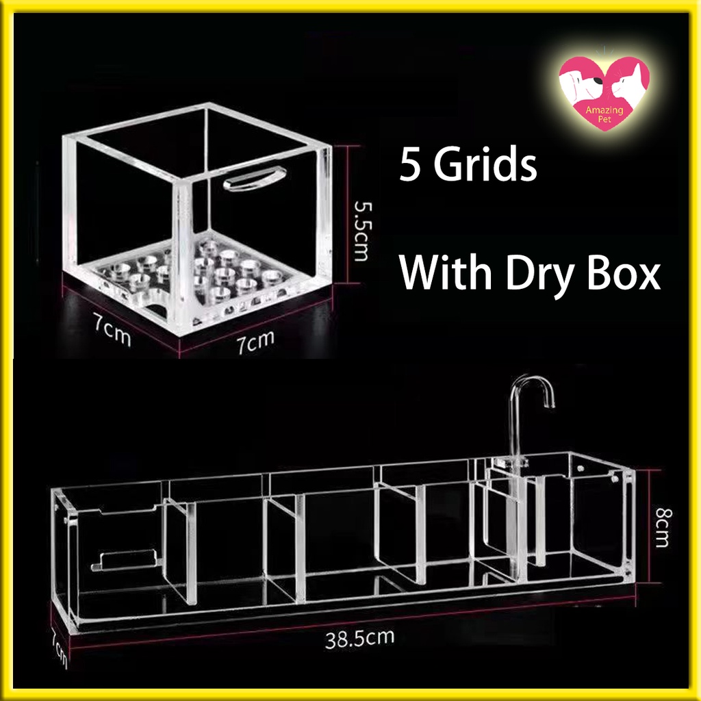 2-6 Grids Aquarium External Filter Box Fish Tank Filter Box With Water ...