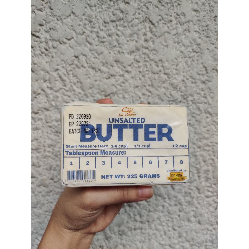 La Crema Unsalted Butter Shopee Philippines