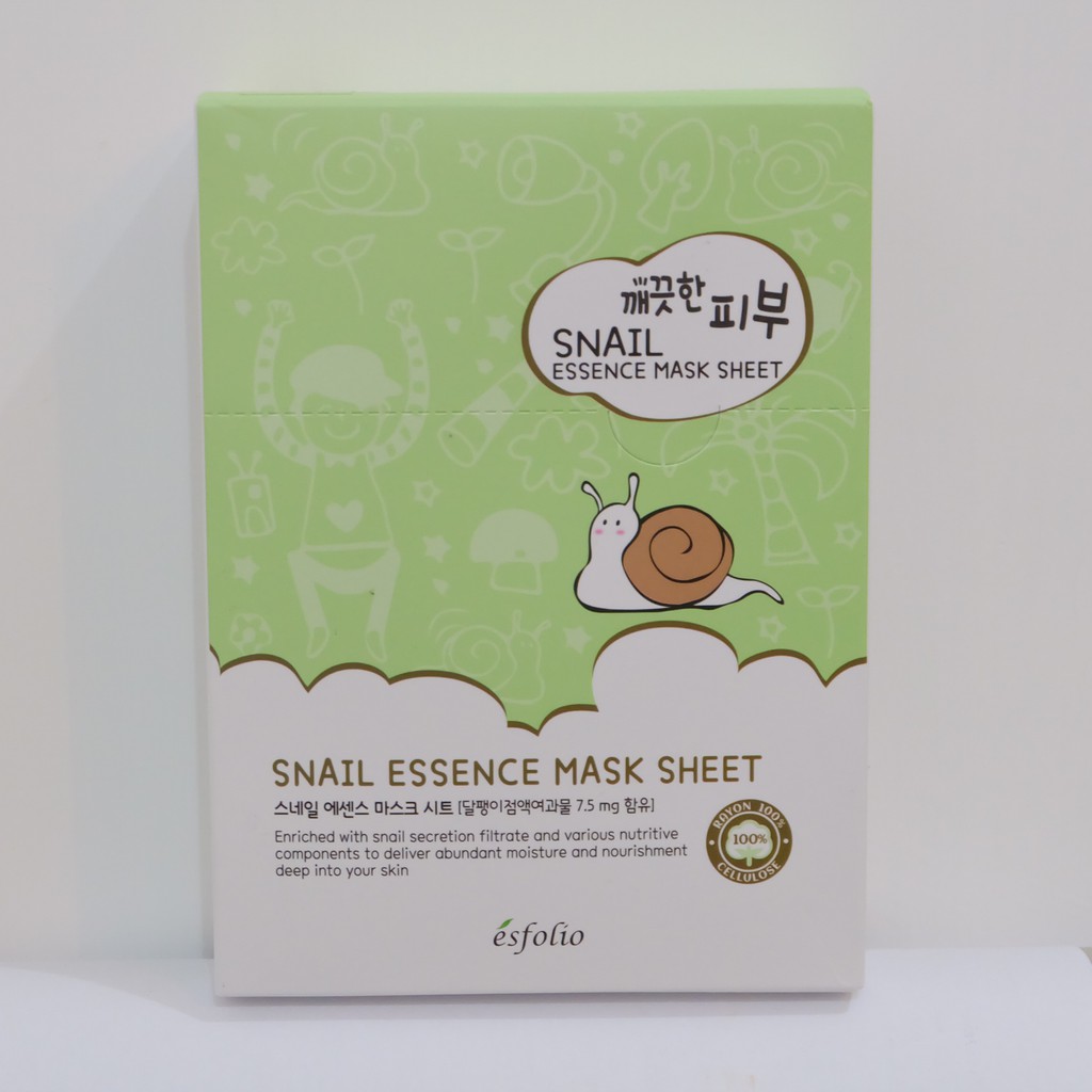 Esfolio Pure Skin Snail Essence Mask Shopee Philippines