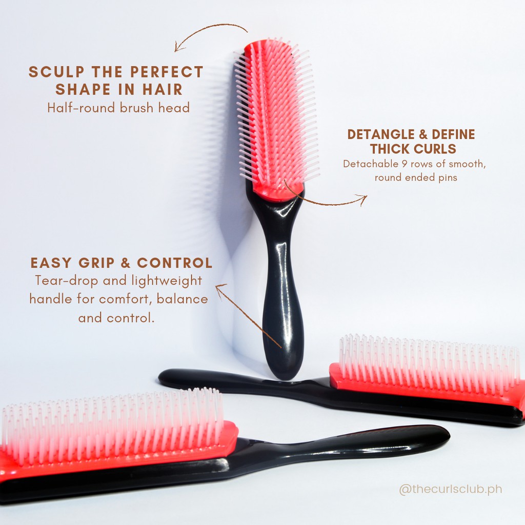 Curl clearance defining brush