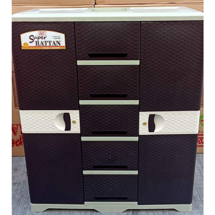 ZOOEY RATTAN DUAL CABINET ( DELIVERY WITHIN METRO MANILA ONLY) | Shopee ...