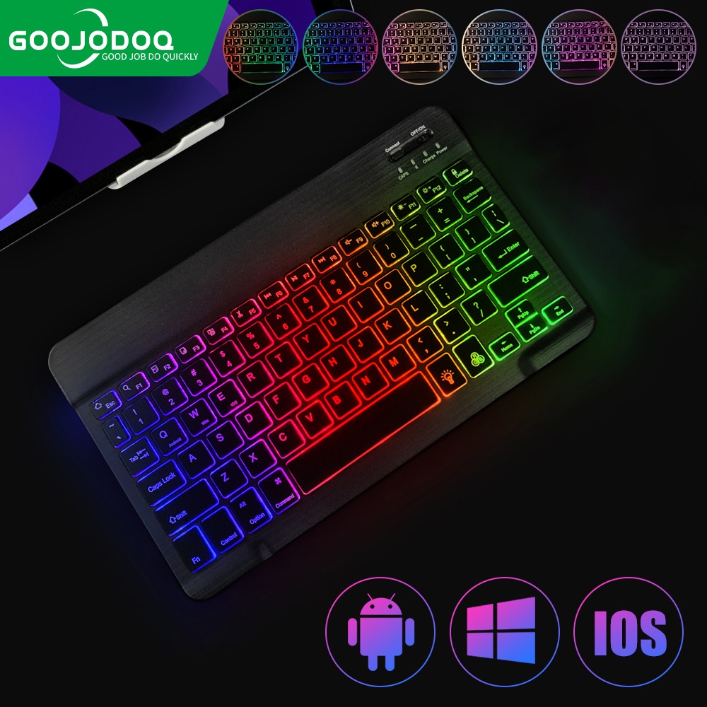 GOOJODOQ with Backlight Wireless Bluetooth Keyboard and Mouse for ...