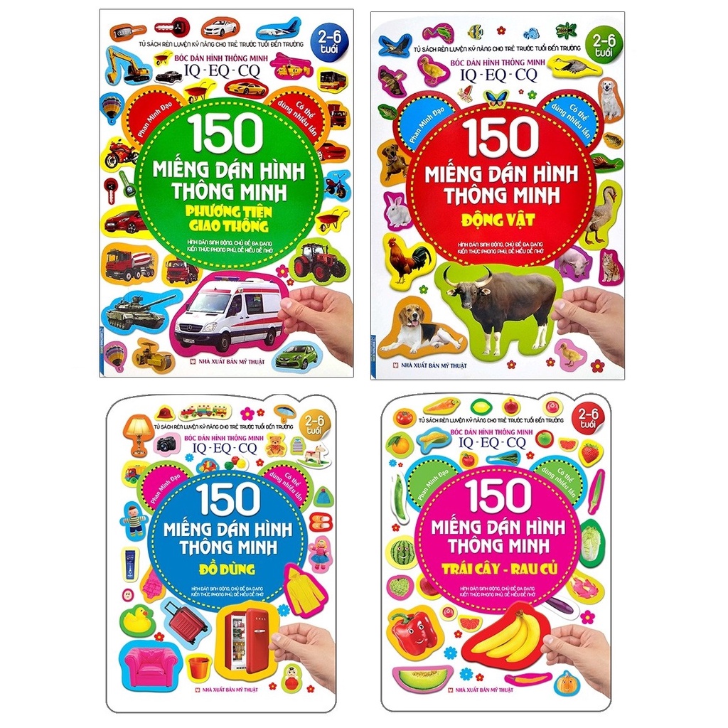 Combo Sticker Book of 150 Smart Stickers - IQ-EQ-CQ (complete set of 4 ...