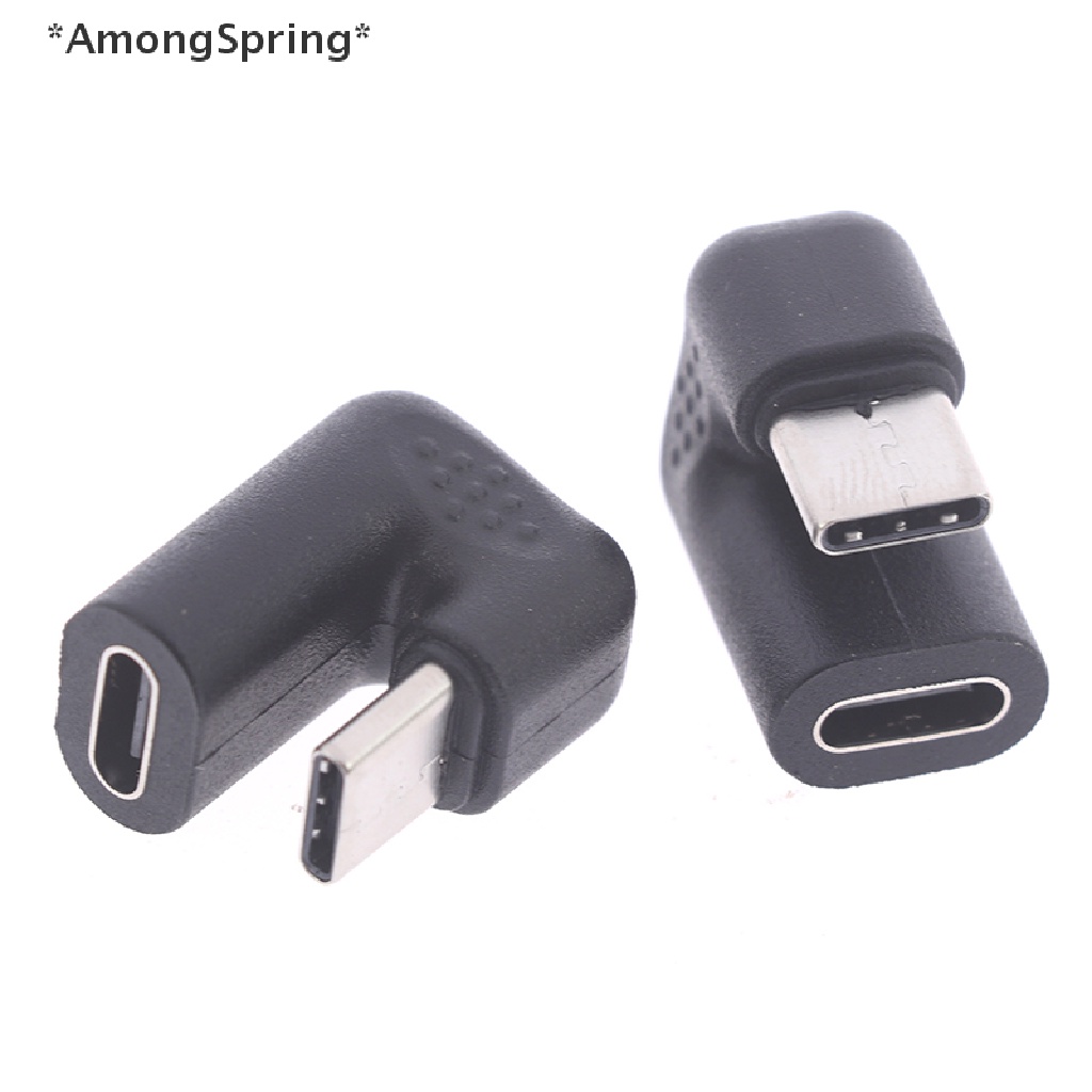 Amongspring 180 Degree Right Angle Usb 3 1 Type C Male To Female Usb C Converter Adapter New