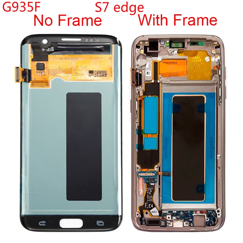 S7 Edge OLED For Samsung Galaxy S7 Edge LCD Frame For Samsung G935F g935 G935FD LCD Display