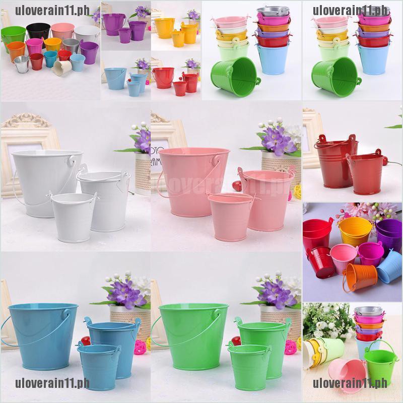 COD[ulove]Mini Metal Colorful Bucket Candy Keg Pails Wedding Party