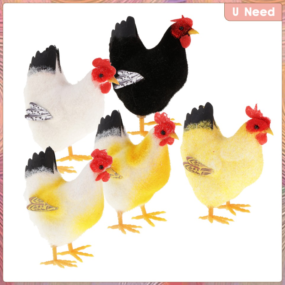 Realistic Chicken Hen Family Animal Model Figurine Kids Toy Gift Party ...