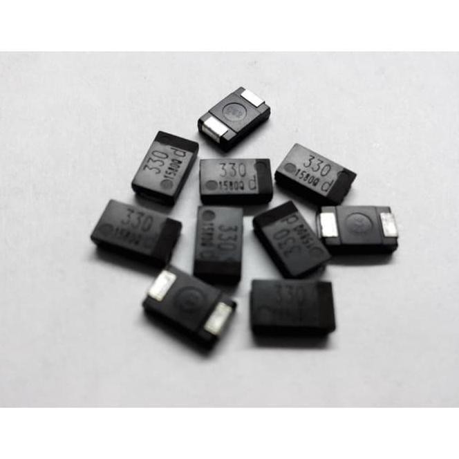 5pcs 330uF 2.5V SMD Tantalum Capacitors - Replace NEC/Tokin OE907, OE128 - Kemet T520