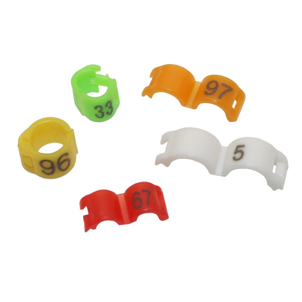 100Pcs 2.7/3/4mm Birds Leg Clips Canary Pigeon Rings Bands With No.1 ...