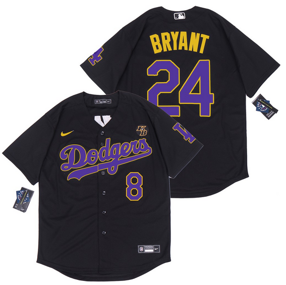 Kobe Bryant LA Dodgers Baseball Jersey Lakers Night 2023 Edition - Rockatee