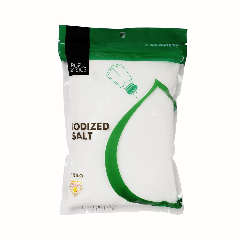 Pure Basics Powdered Iodized Salt 1kg | Shopee Philippines