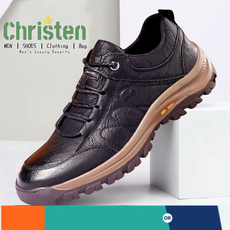 CHRISTEN Men's shoes casual Loafers leather shoes, boat shoes ...