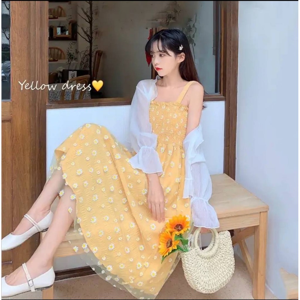 超ポイントアップ祭 lsmay ploom soor Dress for dress 5y（casual print daisy ワンピース