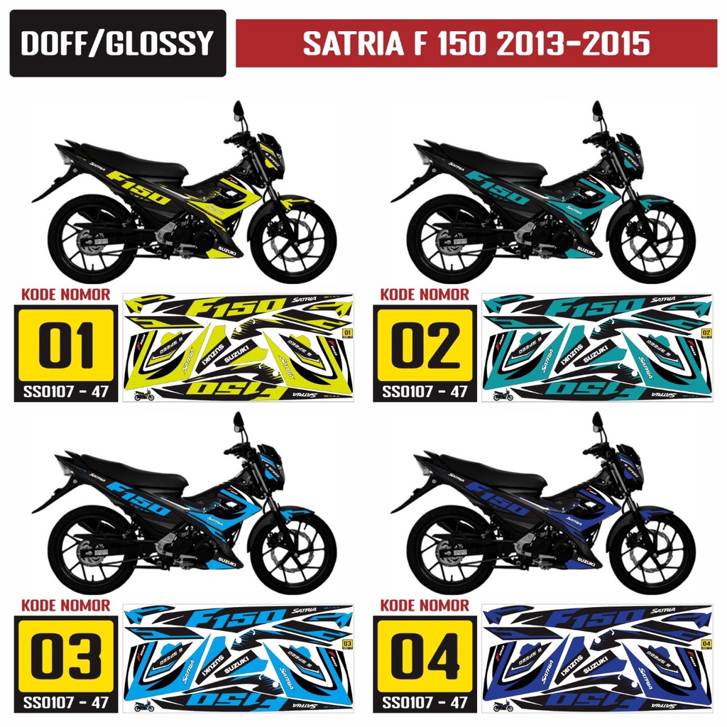 Sticker Striping Decal Suzuki Satria Fu 2013-2015 Ar-1 Doff Variation 