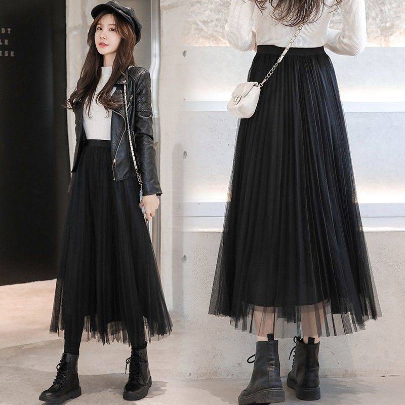 Tulle skirt shop outfit korean