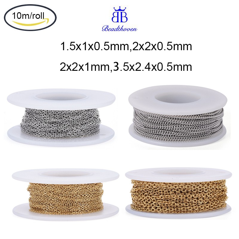 UMAOKANG Gold Plated Stainless Steel Chains - 18 Inch, 10-Pack For Jewelry Making - View #5