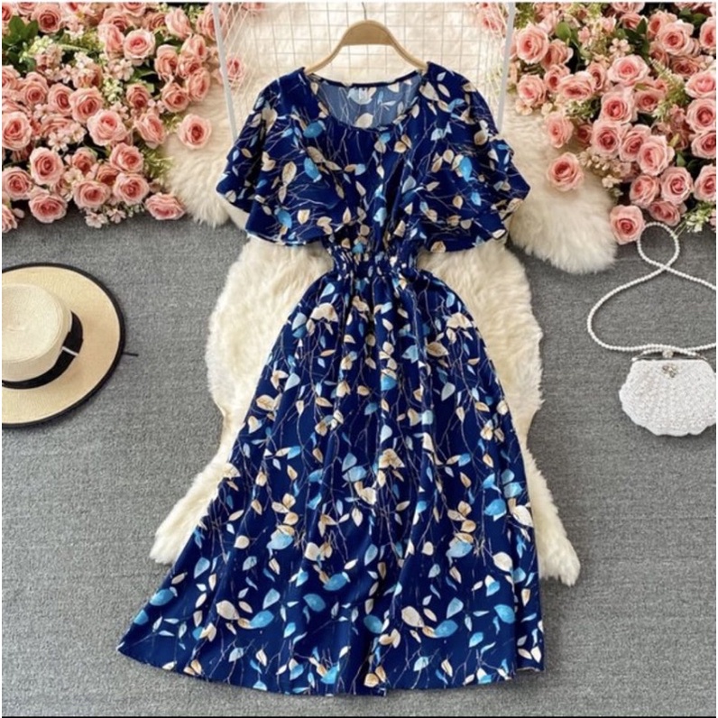 Korean Garterized waistline Dress #89 | Shopee Philippines