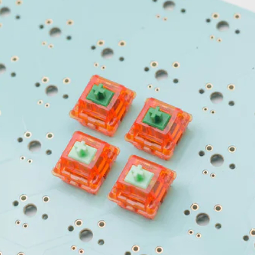 EQUALZ Tangerine V2 5 Pin Switches for Mechanical Keyboard 62g 67g