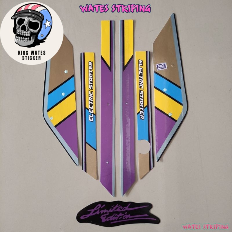 Striping Decal Polet Sticker honda astrea prima 1990 Black limited list ...