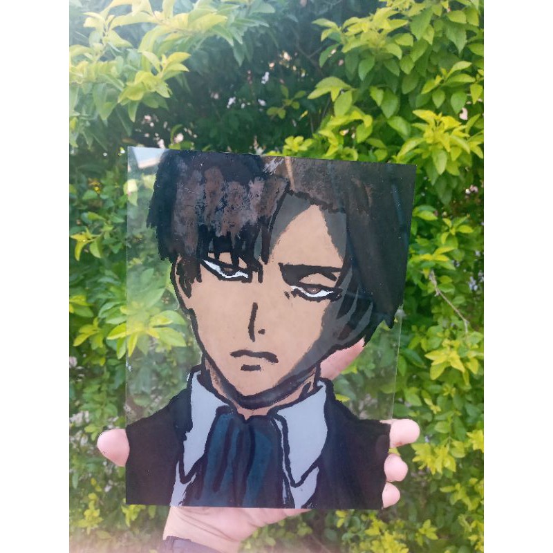 LEVI GLASS PAINTING. LEVI ACKERMAN GLASS PAINTING. ATTACK ON TITAN