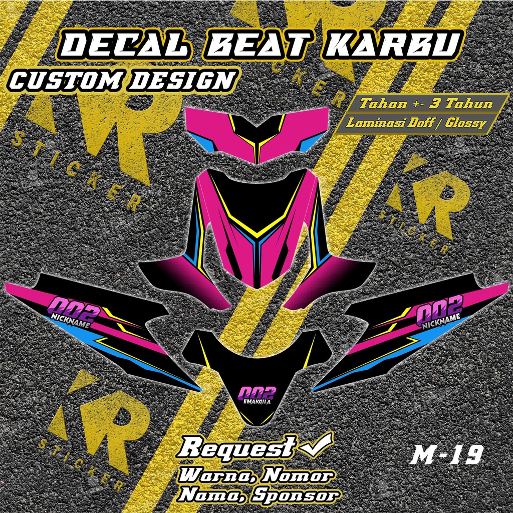 Full body beat Karbu decal Sticker | Custom DESIGN | Carburetor beat ...