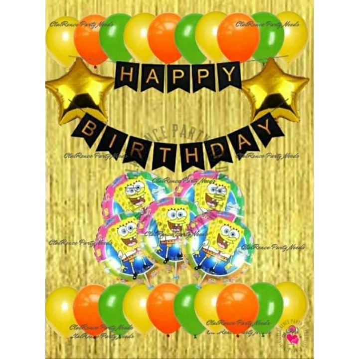 Spongebob Theme Birthday Set Package for Party Theme and Decorations