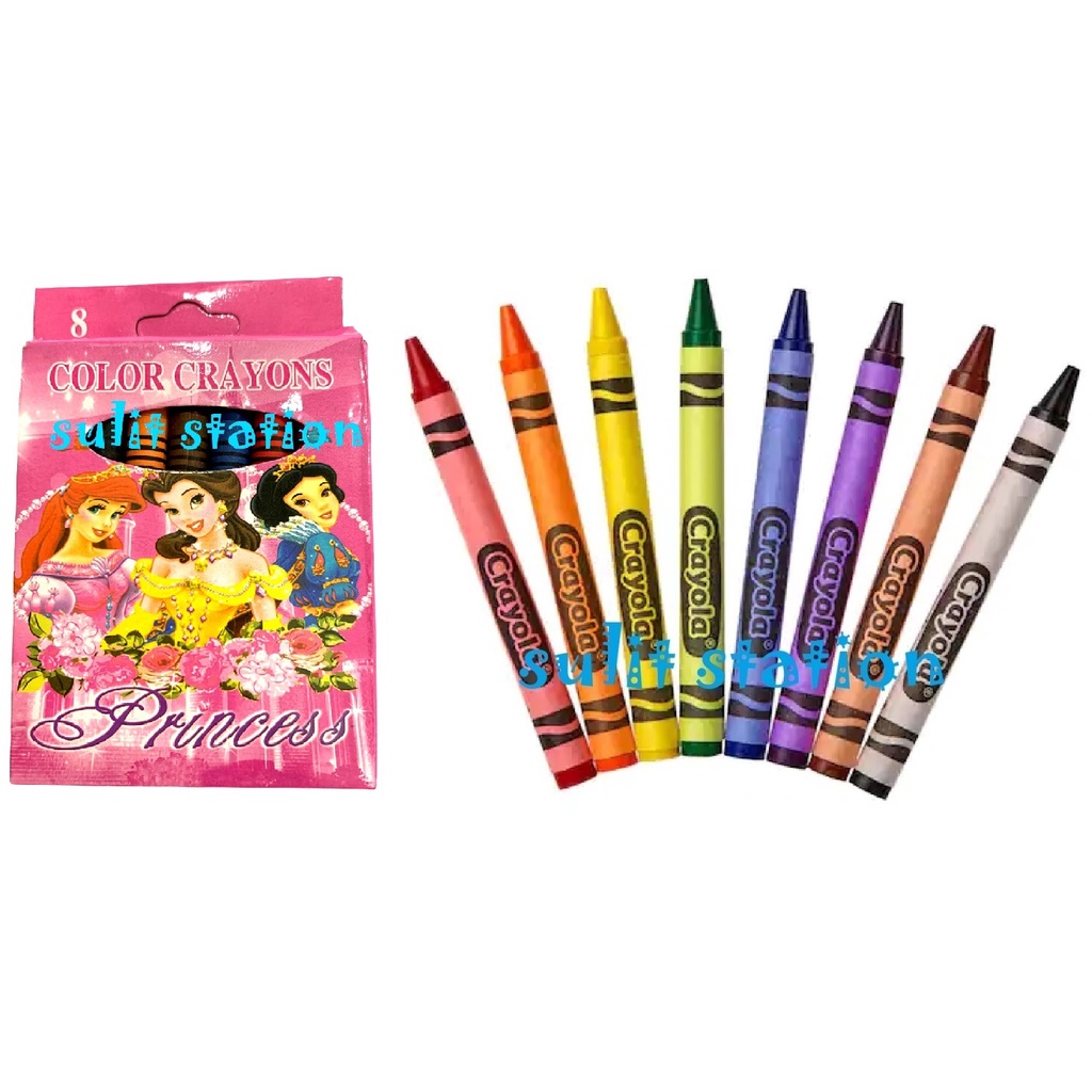 12sets DISNEY PRINCESS 8in1 COLORING CRAYONs CRAYOLA PENs party ...