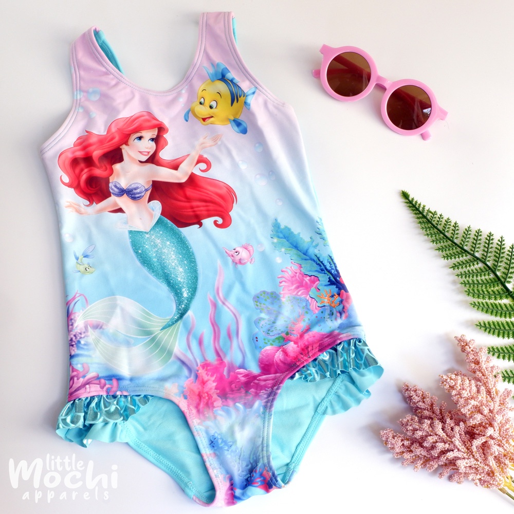 H M Swimwear swimsuits for girls kids Little Mermaid design Shopee Philippines
