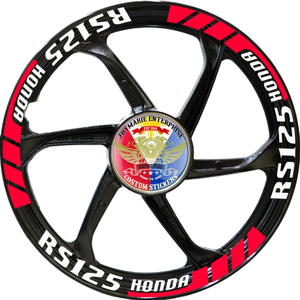 Honda roadsport RS125 mags sticker decals, set for 2 wheels front and ...