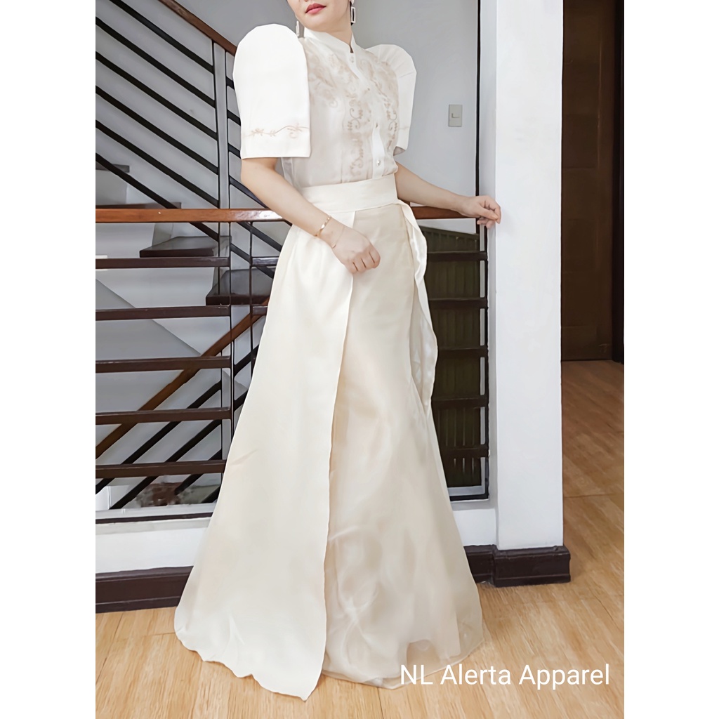 Hotsell Filipino White Crop Top Filipiniana