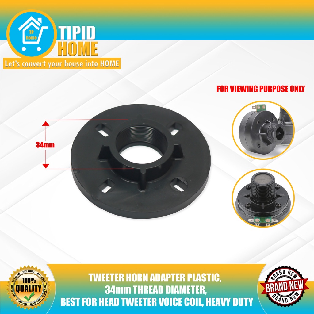 TWEETER HORN ADAPTER PLASTIC, 34mm THREAD DIAMETER, BEST FOR HEAD ...