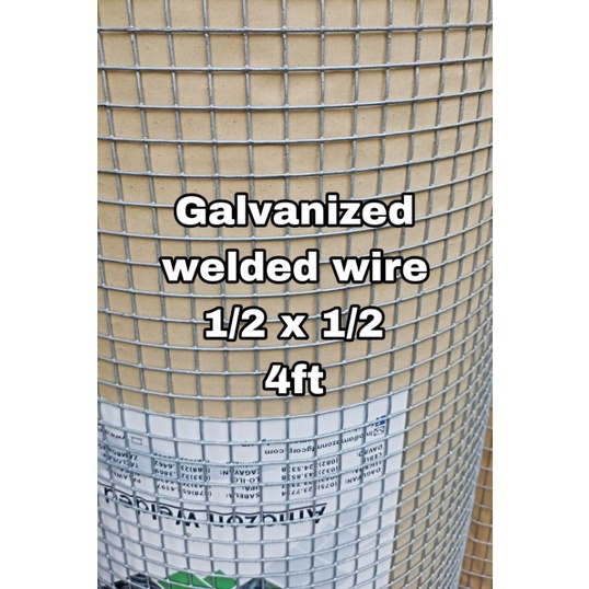 1/2 x 1/2 x 4ft Galvanized welded wire G16 3,5,10meters Shopee
