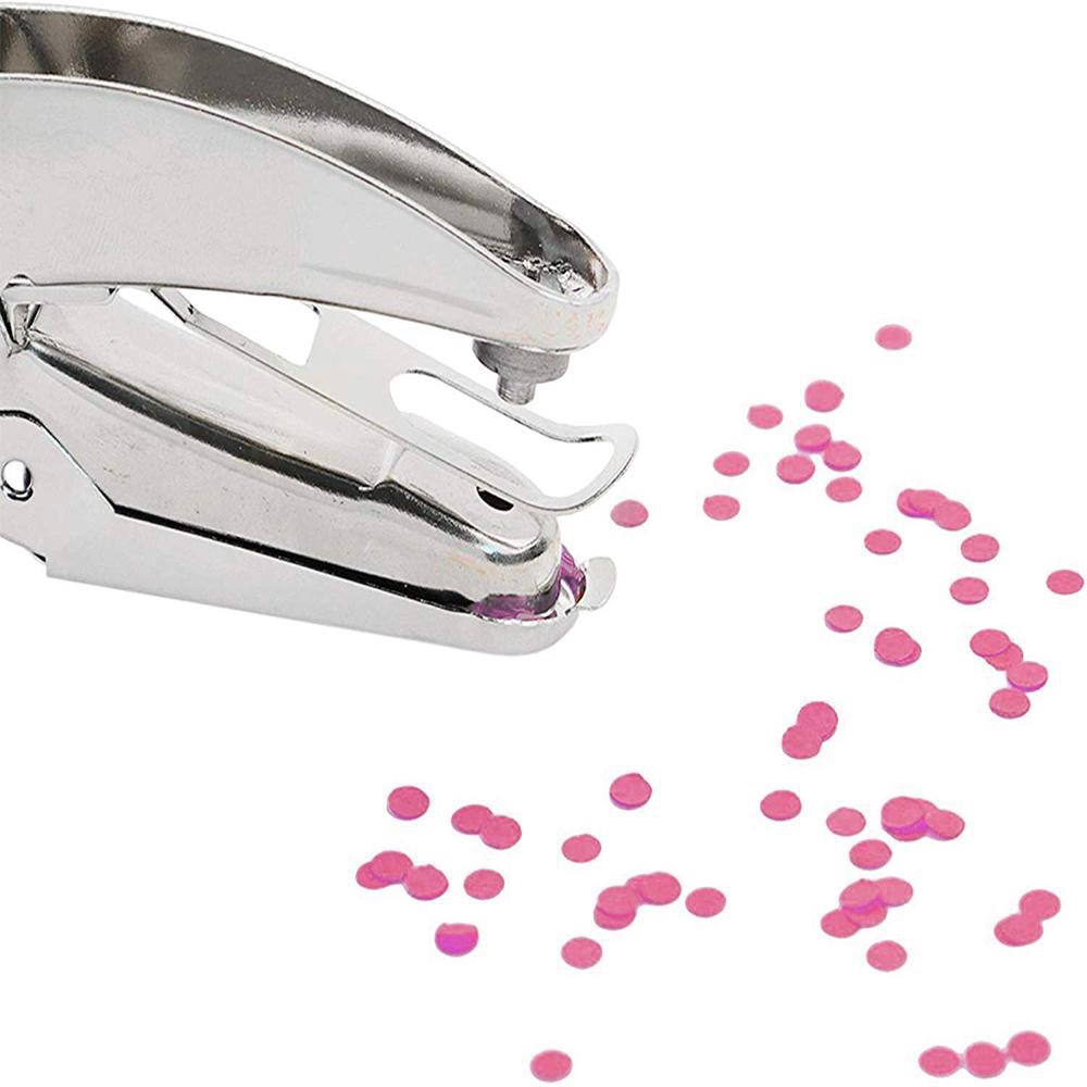 Pink Handle Mini Hole Punch – 1.5mm Single Hole, Soft Grip For Crafting, School, Office & DIY Paper Projects