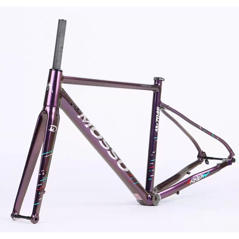 700C MOSSO 790TCS Aluminum Alloy Road Bike Frame With Carbon Front Fork Ultralight Disc Brake