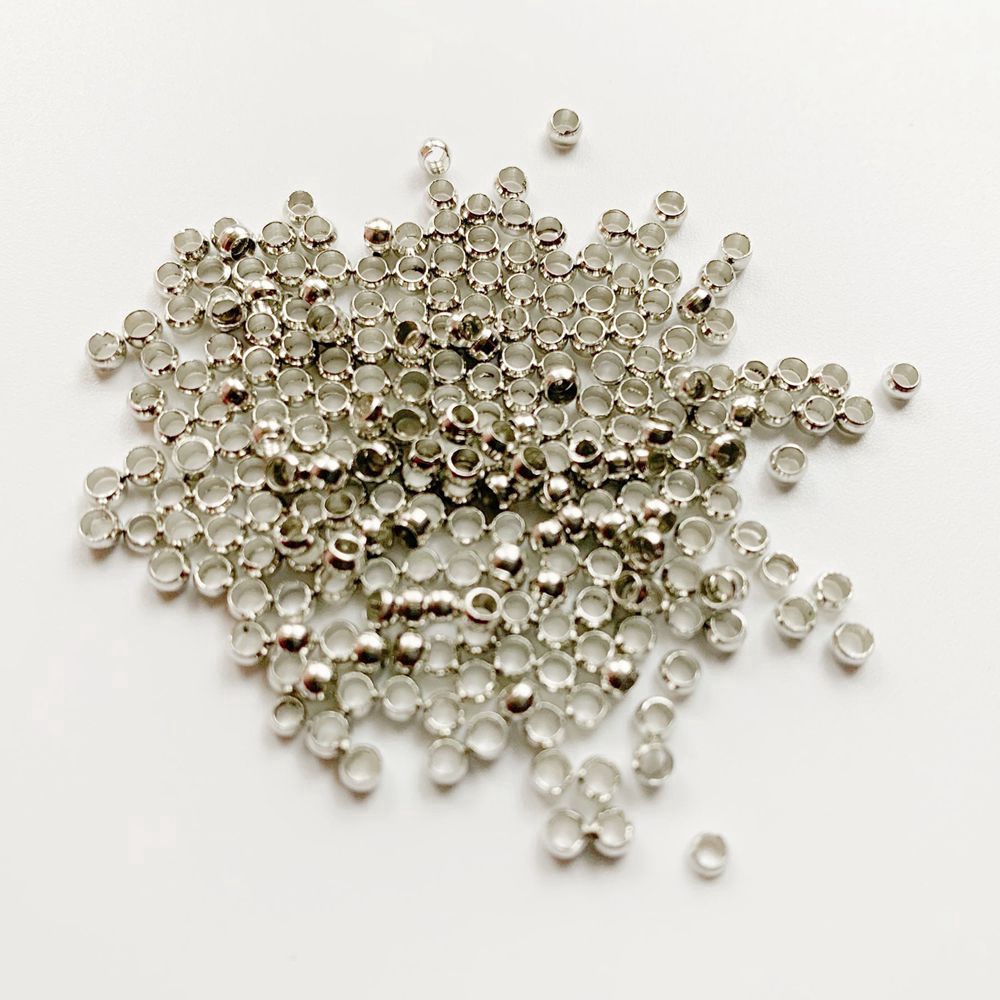 250pcs Copper Crimp End Beads DIY Jewelry Findings Components Nickel