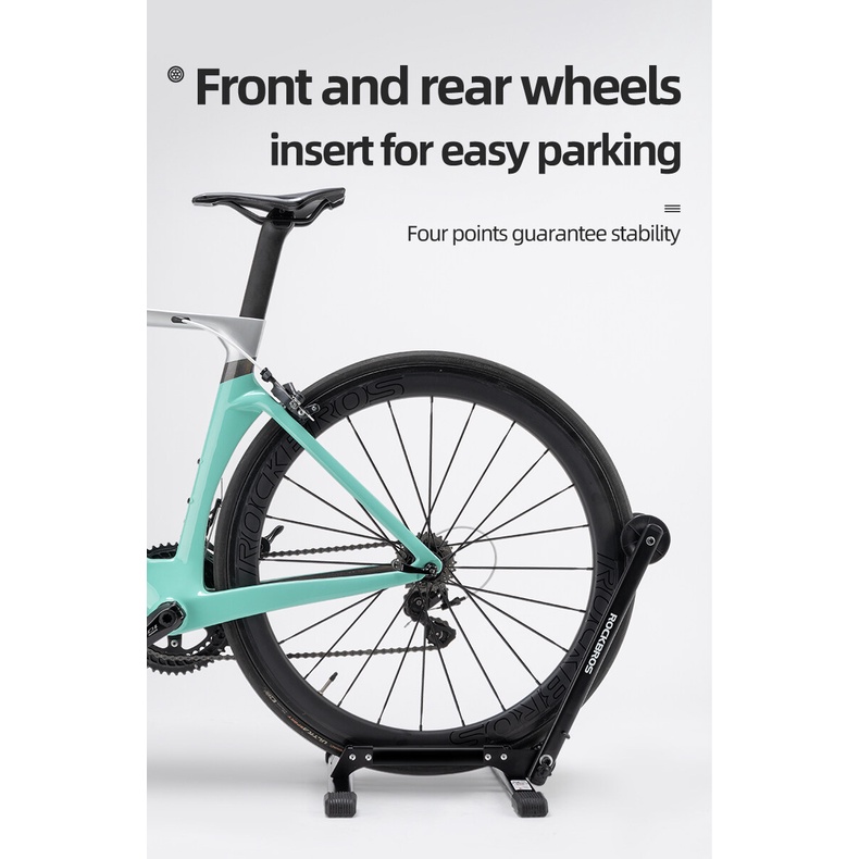 ROCKBROS Bike Parking Rack Carbon Steel Foldable MTB Stand Stable Road ...
