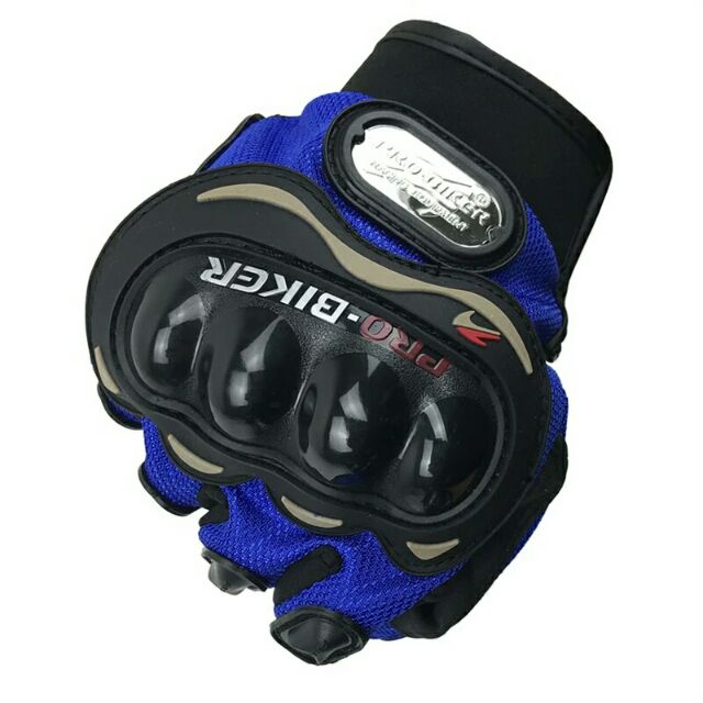pro biker gloves blue
