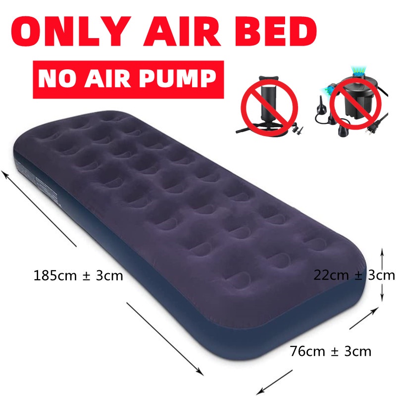 Bestway Inflatable Air Bed Single Person WITH FREE Manual Air Pump WITH