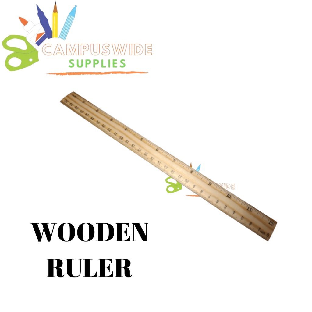 Wooden Ruler 12 inch | Shopee Philippines