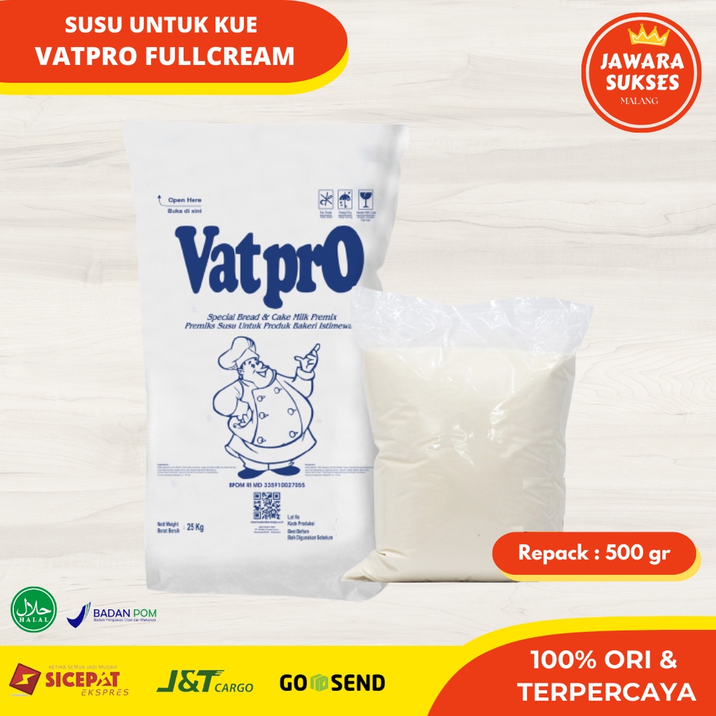 Vatpro Milk Powder Packaging 500gr Vat pro Full cream Milk For Cake