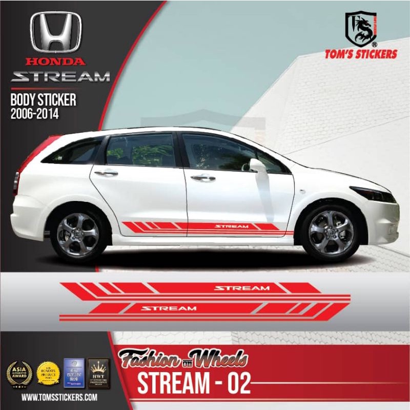 HONDA STREAM CAR BODY STICKER SET STREAM - 02 | Shopee Philippines
